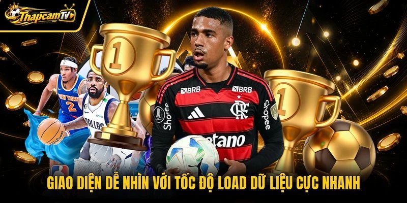 Giao diện dễ nhìn với tốc độ load dữ liệu cực nhanh